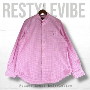 RALPH LAUREN Men’s Size XL Shirt Button Down Gingham Plaid Classic Fit